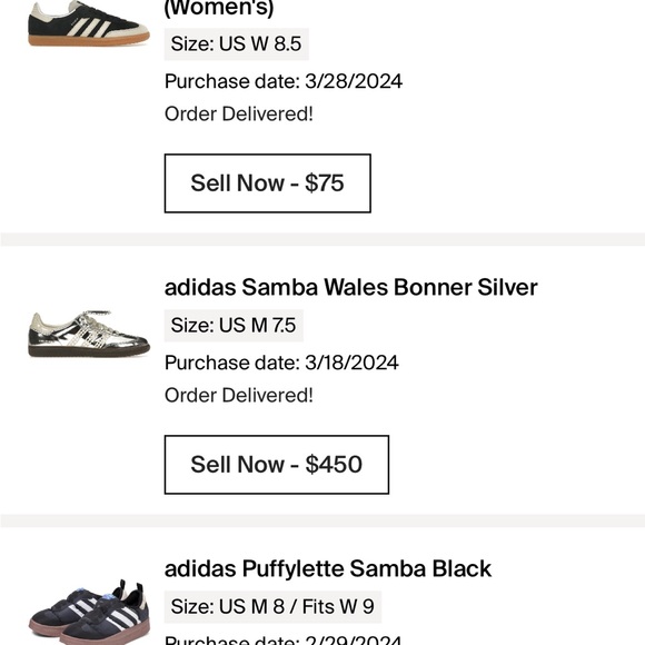 Authenticated Adidas, silver Samba Wales Bonner - Picture 7 of 7